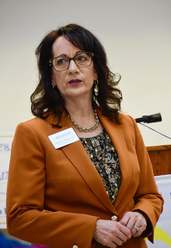 Sussex County CHEER CEO Beckett Wheatley thanks the Rotary, saying the grant will be used to support the adult day care center in Georgetown.